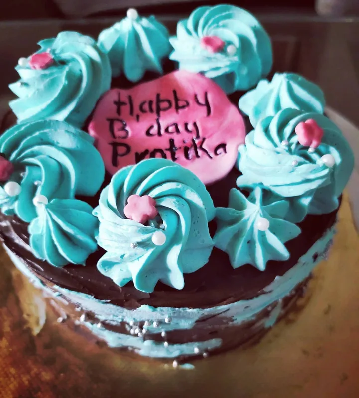 Chocolate Truffle Rosette Birthday Cake