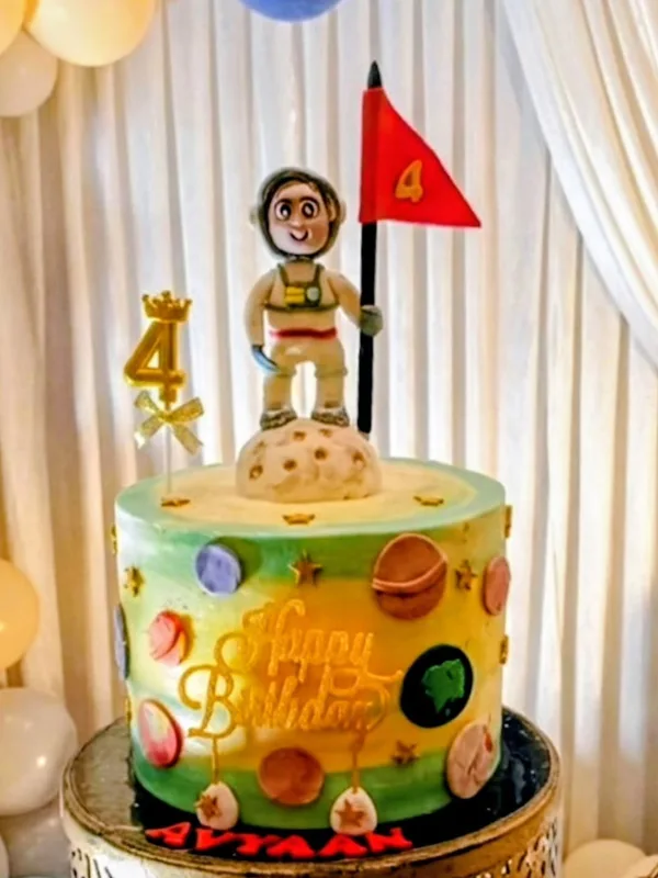 Astronaut Space Themed Birthday Cake