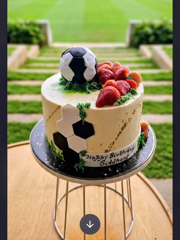 Football Theme Strawberry Cake