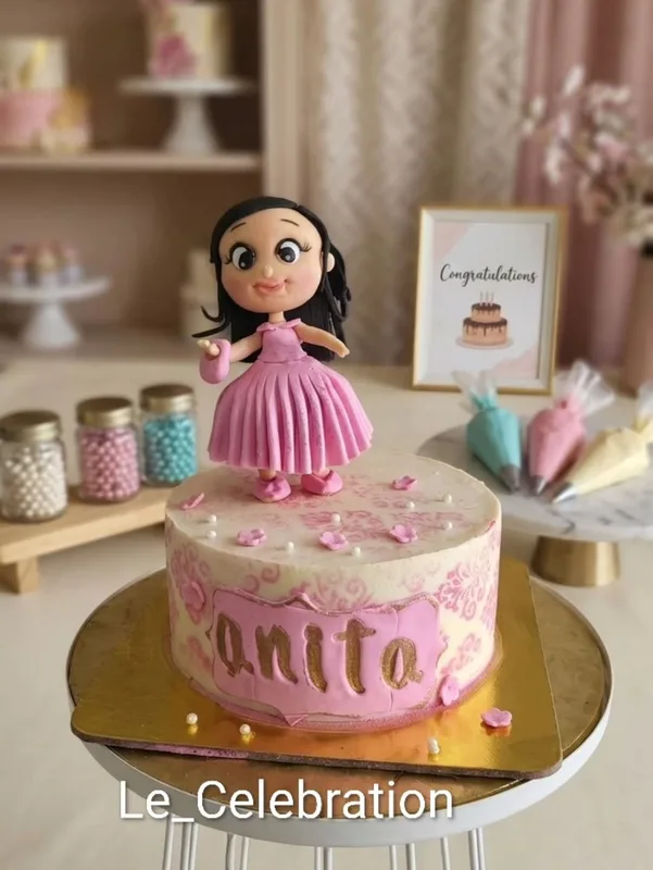 Handcrafted Princess Doll Cake