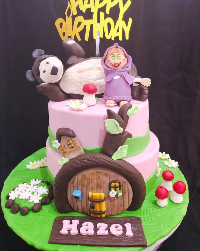 Masha and the Bear Theme Cake