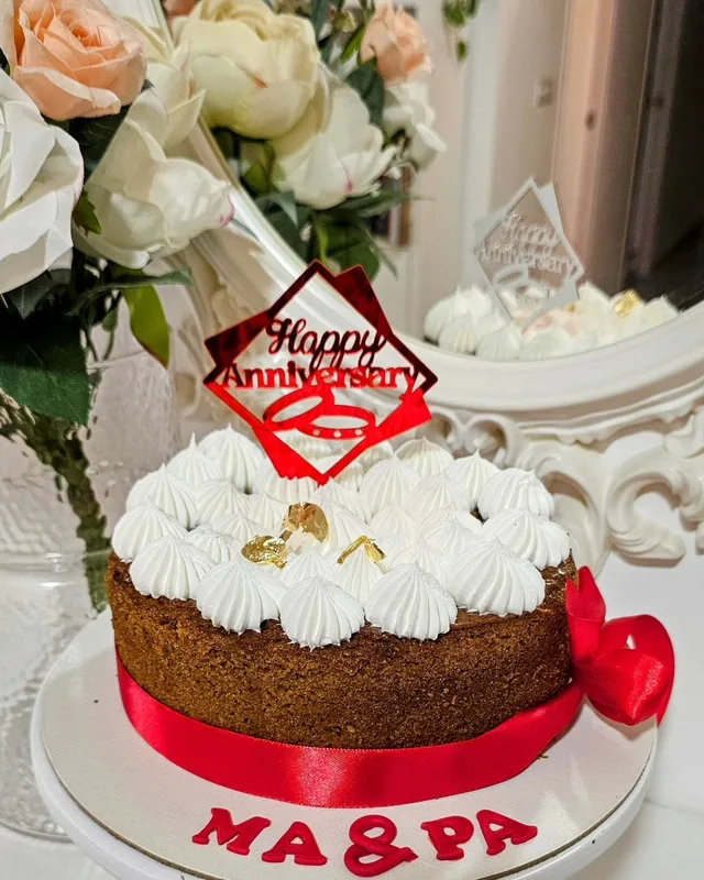 Whole Wheat Carrot and Walnut Anniversary Cake
