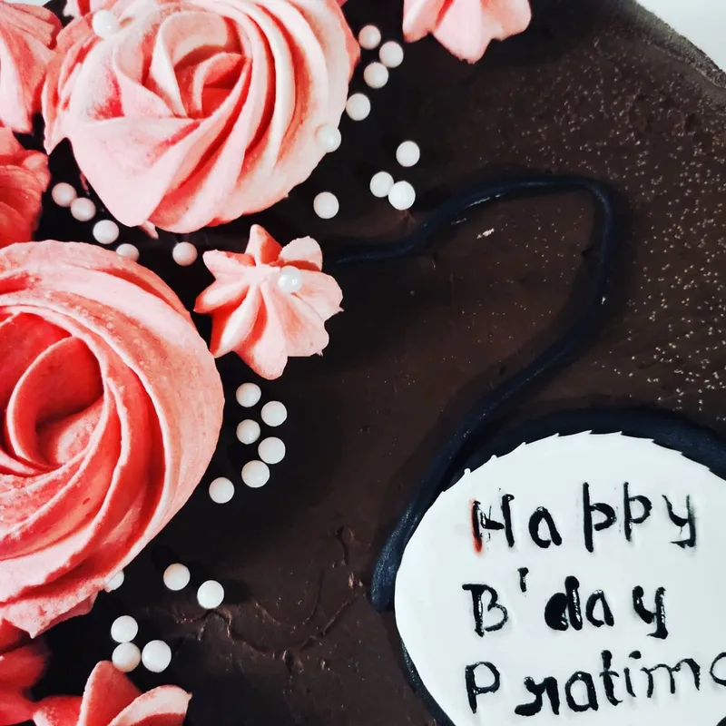 Victorian Floral Chocolate Birthday Cake