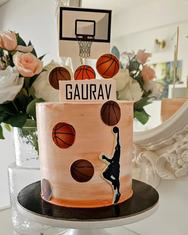 Basketball Theme Birthday Cake