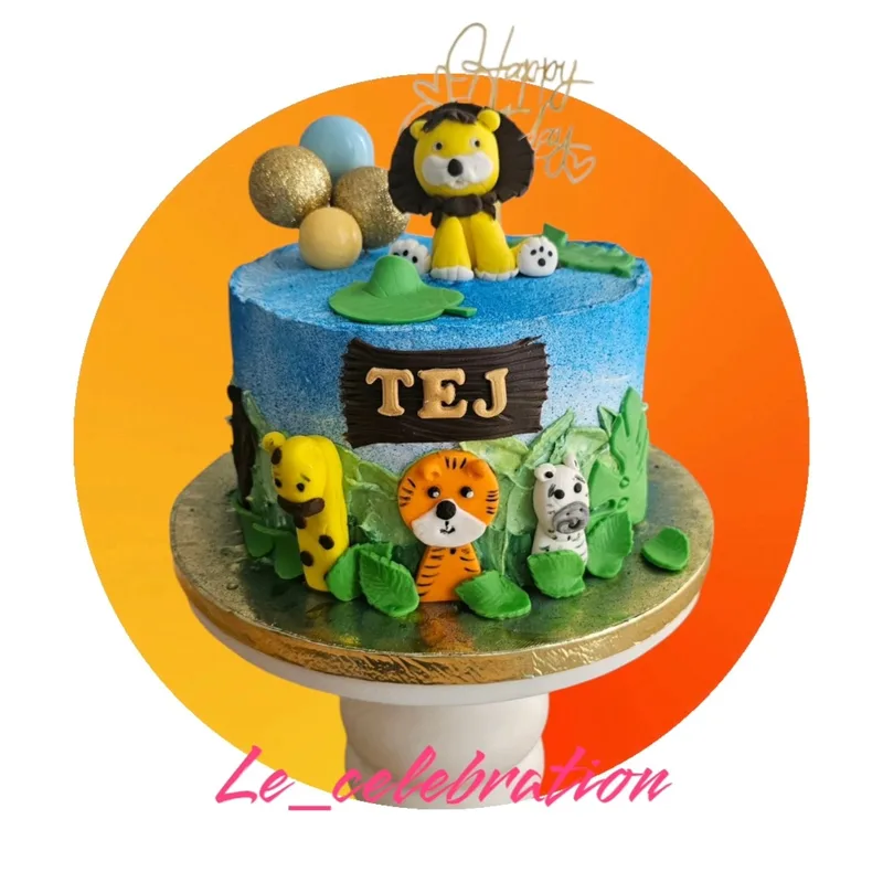 Jungle Safari Birthday Cake