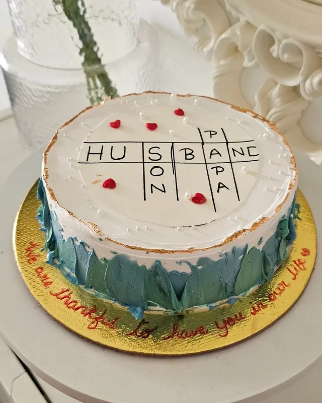 Crossword Husband & Papa Cake