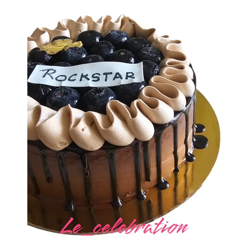 Decadent Chocolate Blueberry Drip Cake