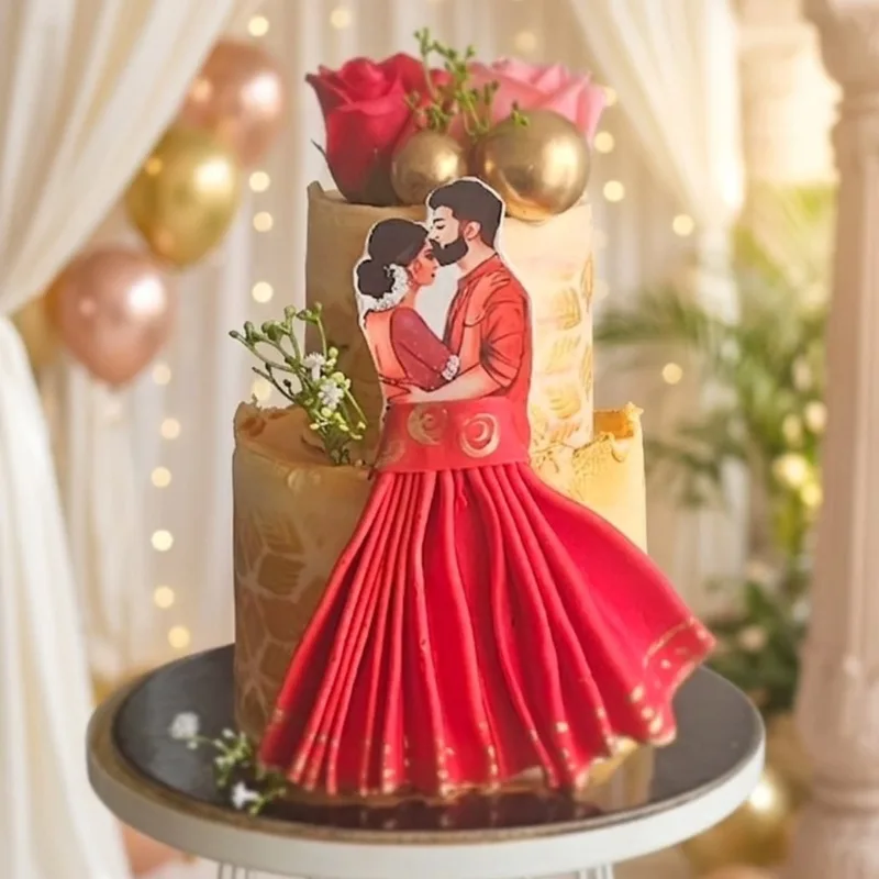 Eternal Romance Couple Tier Cake