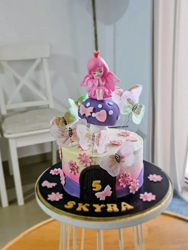 Pastel Fairy & Butterfly Birthday Cake