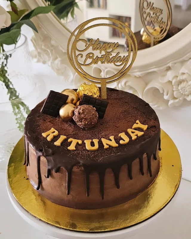 Decadent Chocolate Drip Birthday Cake