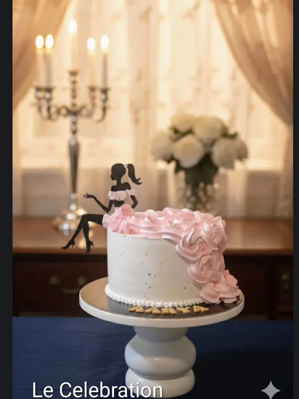 Elegant Lady Pink Rosette Cake