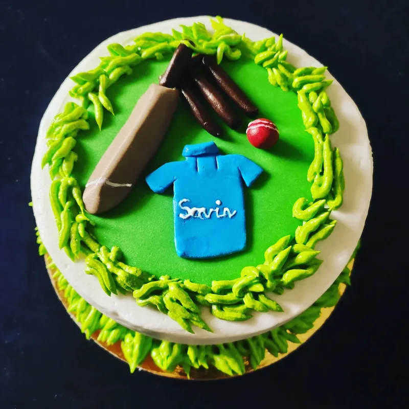 Cricket Theme Birthday Cake