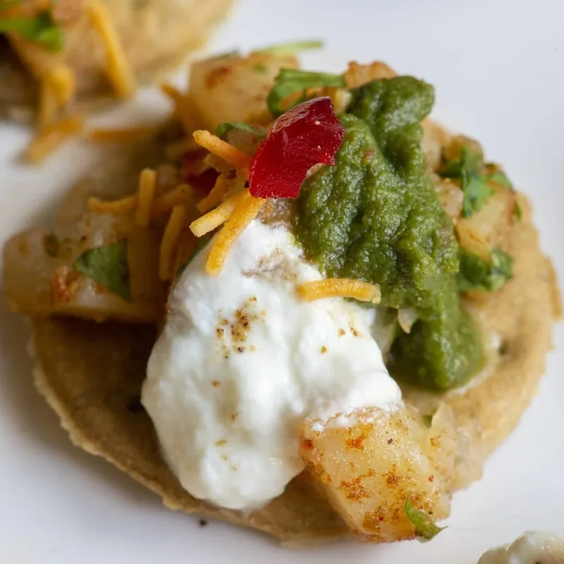 Dahi Papdi Chaat Canapes