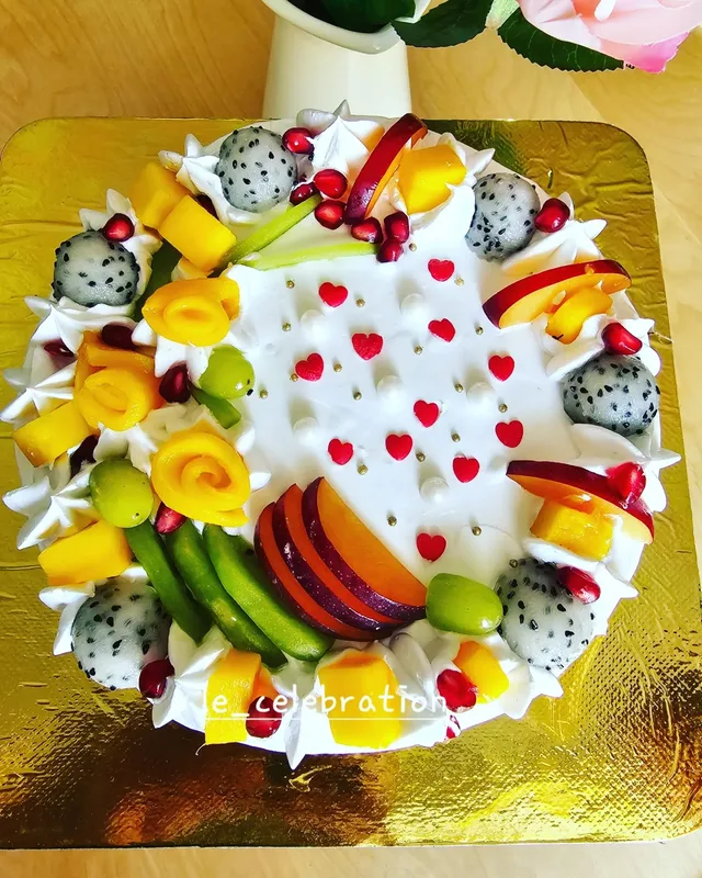 Fresh Fruit Anniversary Cake