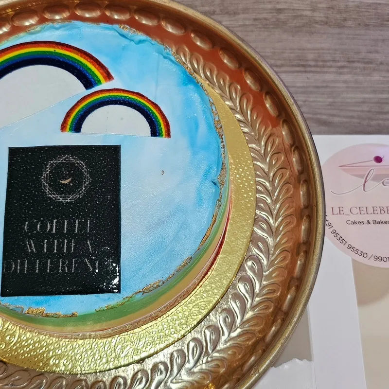 Personalized Rainbow Theme Cake