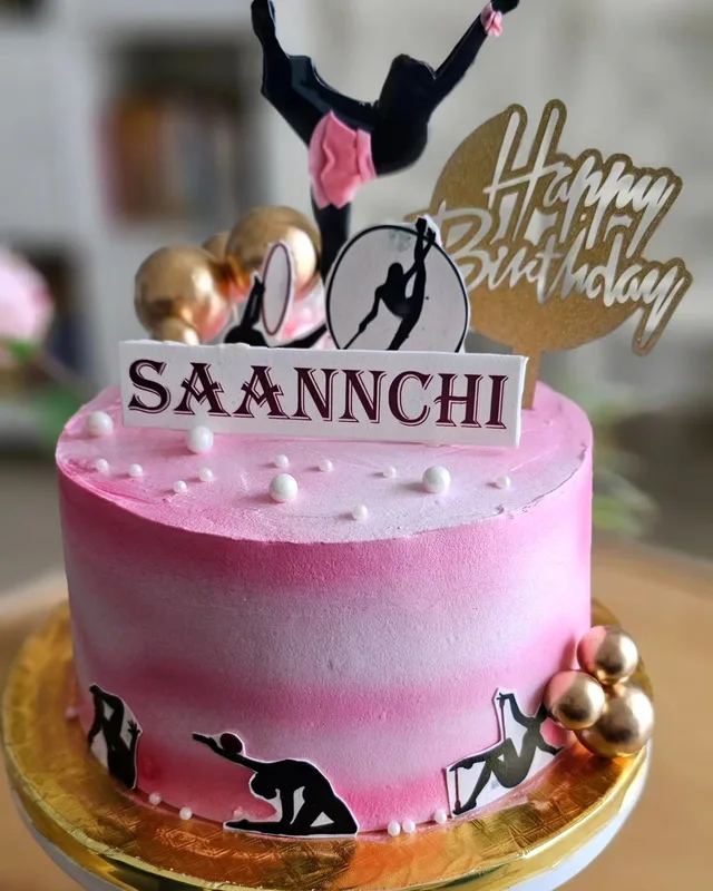 Gymnastics Theme Birthday Cake