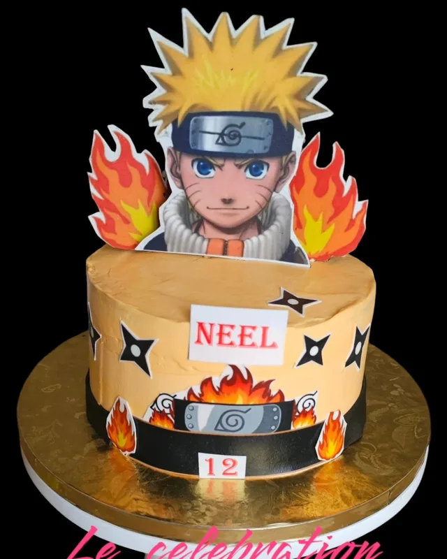 Naruto Anime Theme Birthday Cake
