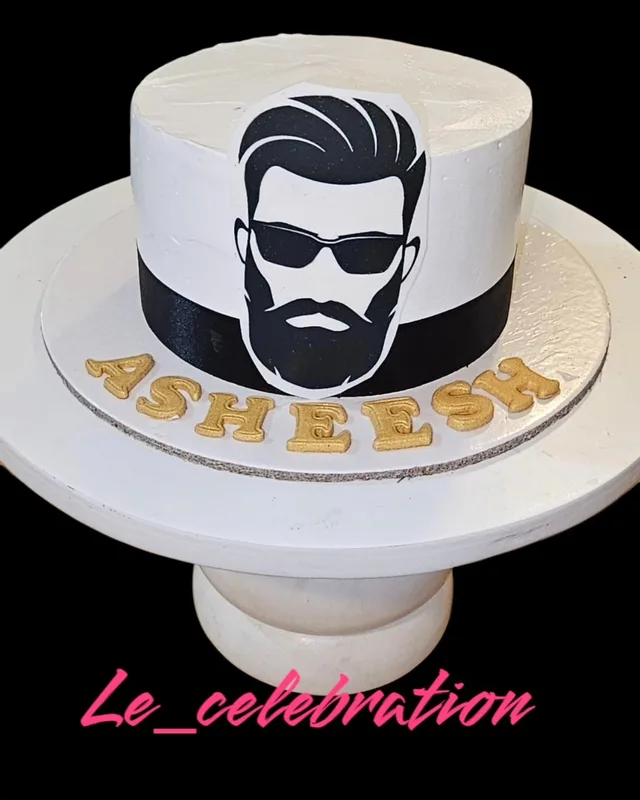 Gentleman Silhouette Theme Cake