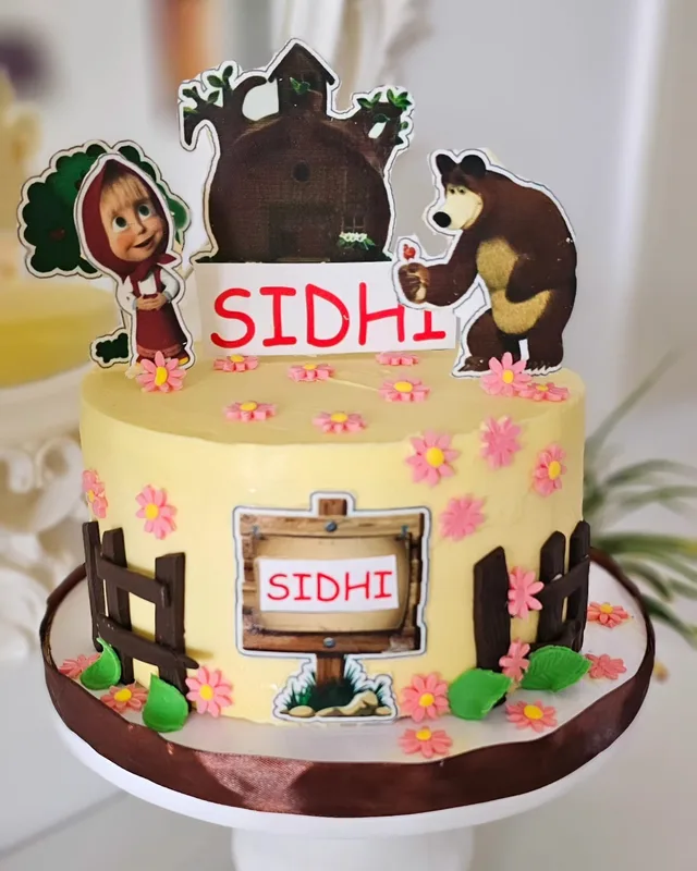 Masha and the Bear Theme Cake