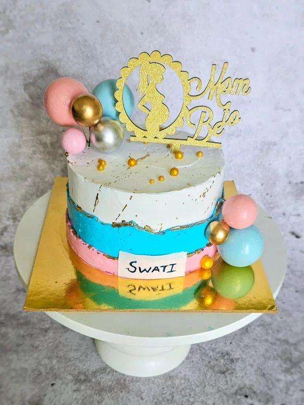 Pastel Mom to Be Baby Shower Cake