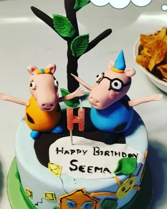 Handcrafted Peppa Pig Cake
