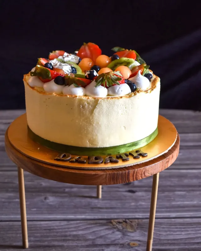 Exotic Fresh Fruit Celebration Cake