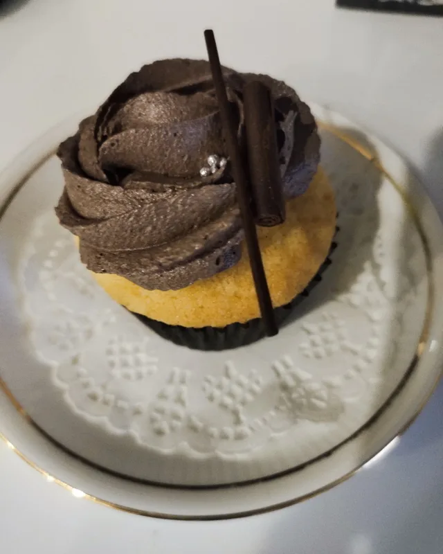 Signature Black and White Cupcake