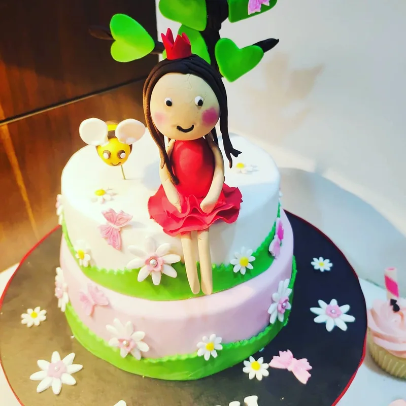 Floral Princess Garden Fondant Cake
