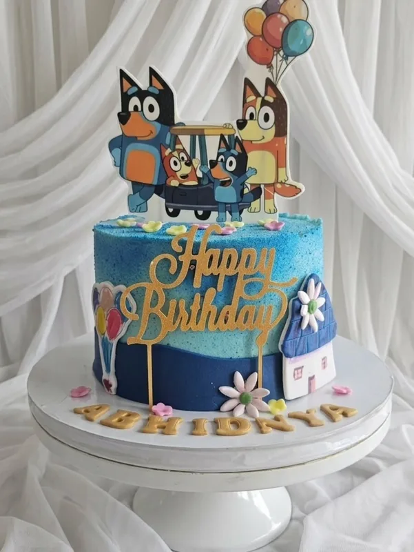 Bluey Themed Birthday Cake