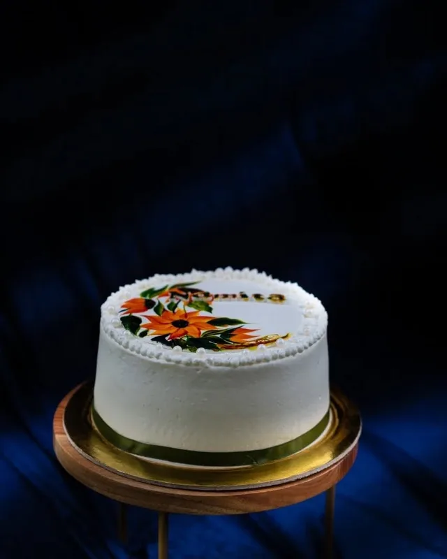 Hand-Painted Floral Celebration Cake