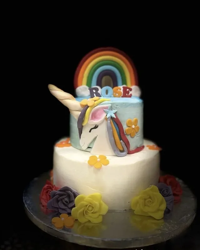 Magical Unicorn Rainbow Cake