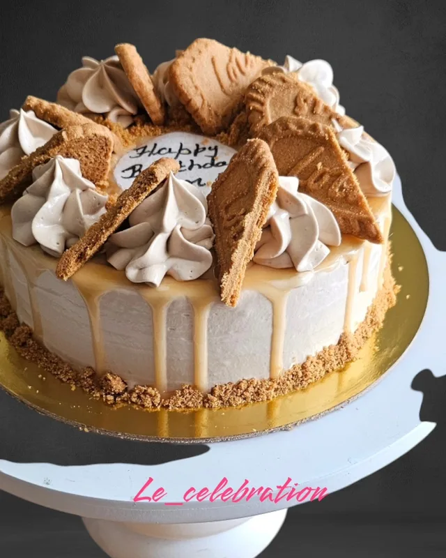 Lotus Biscoff Birthday Cake