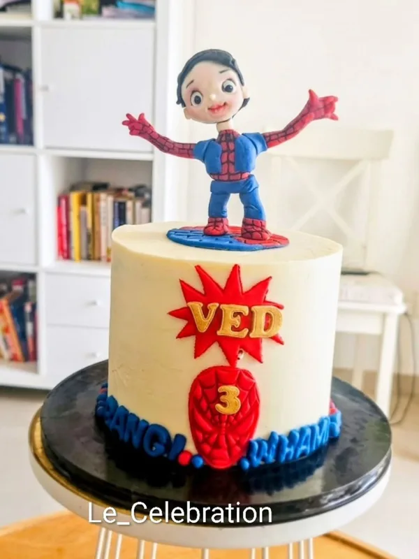 Custom Spider-Man Superhero Birthday Cake