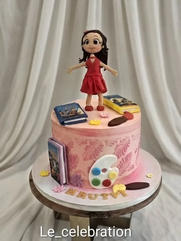 Little Artist Themed Birthday Cake