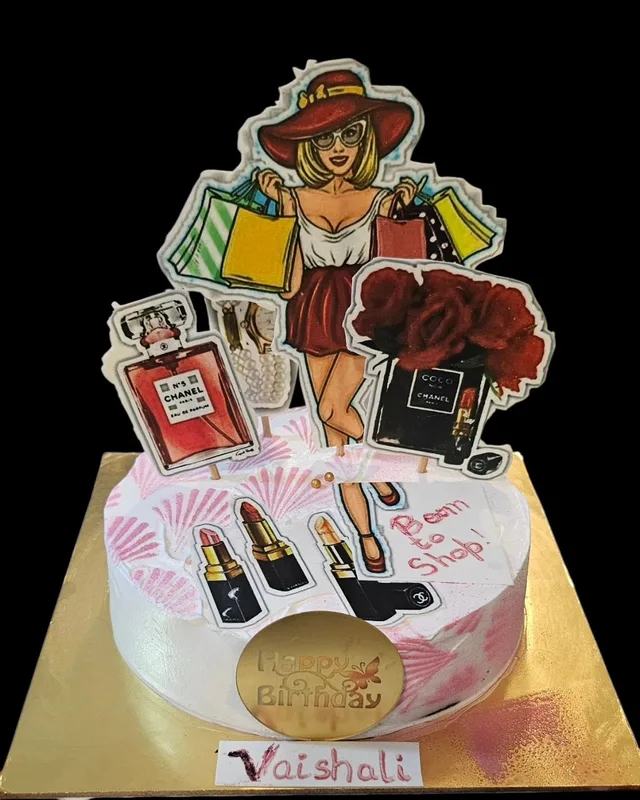 Born To Shop Fashion Theme Cake
