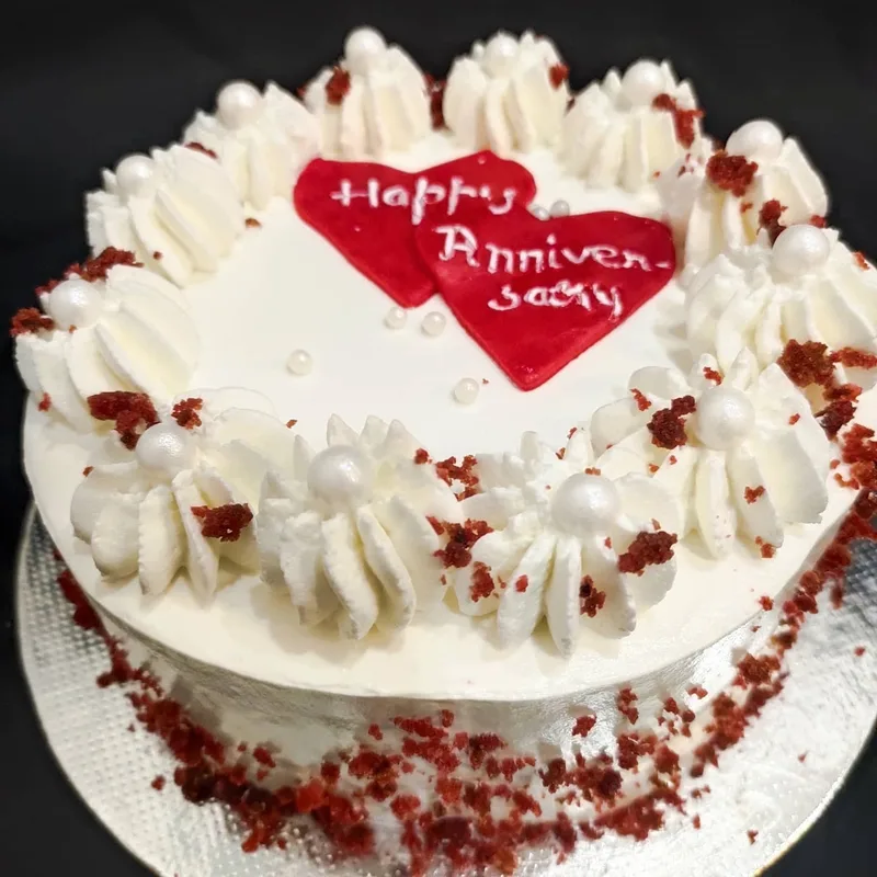 Red Velvet Anniversary Cake