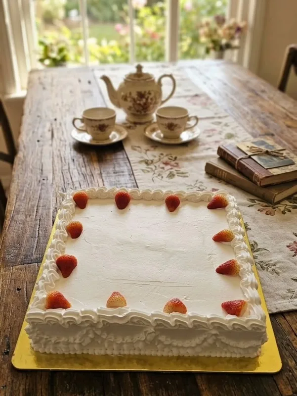 Elegant Strawberry Fresh Cream Cake
