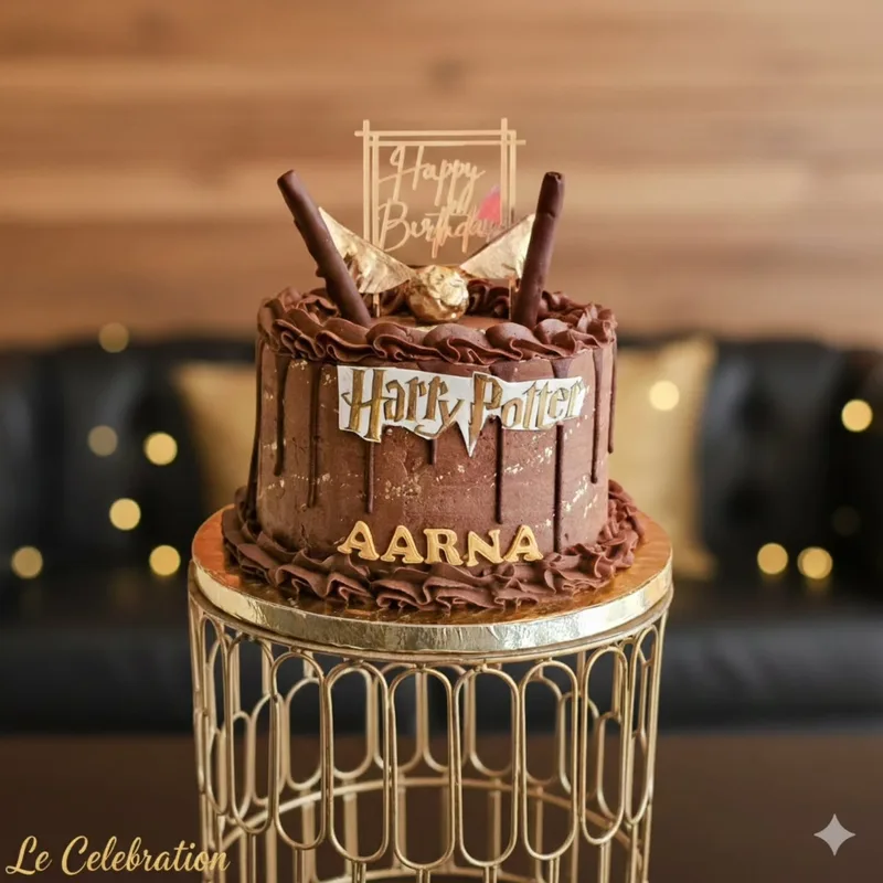 Harry Potter Themed Chocolate Cake
