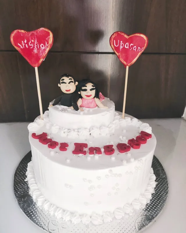 Tiered Pineapple Engagement Cake