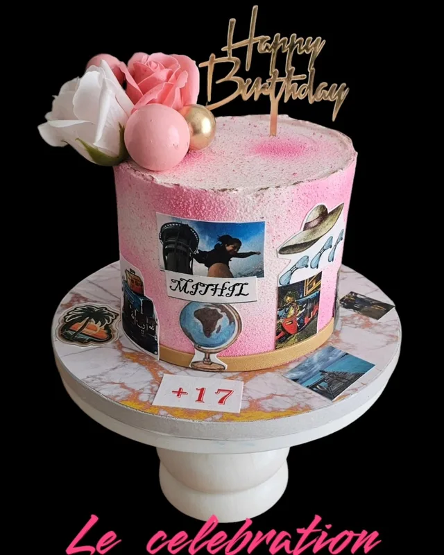 Personalized Travel Theme Biscoff Cake