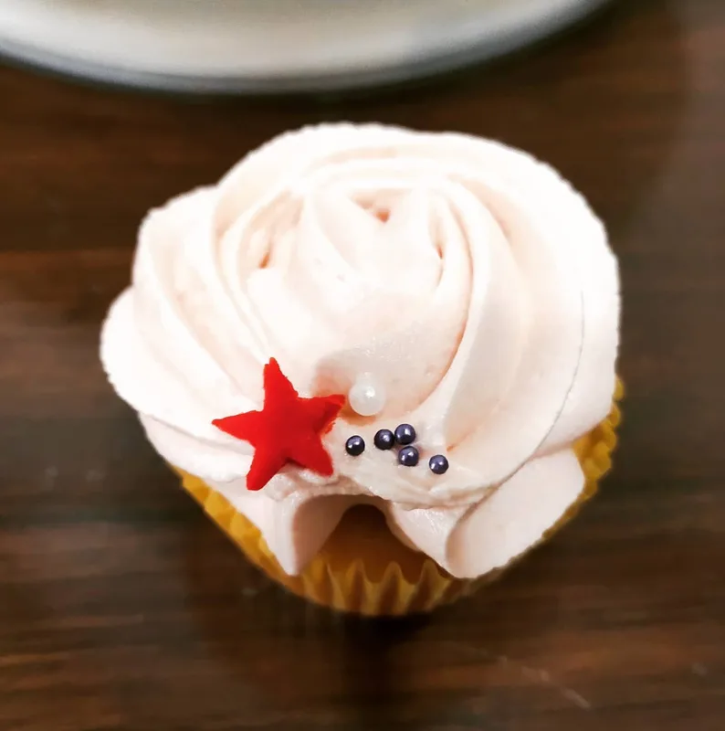 Mother's Day Blush Rosette Cupcake