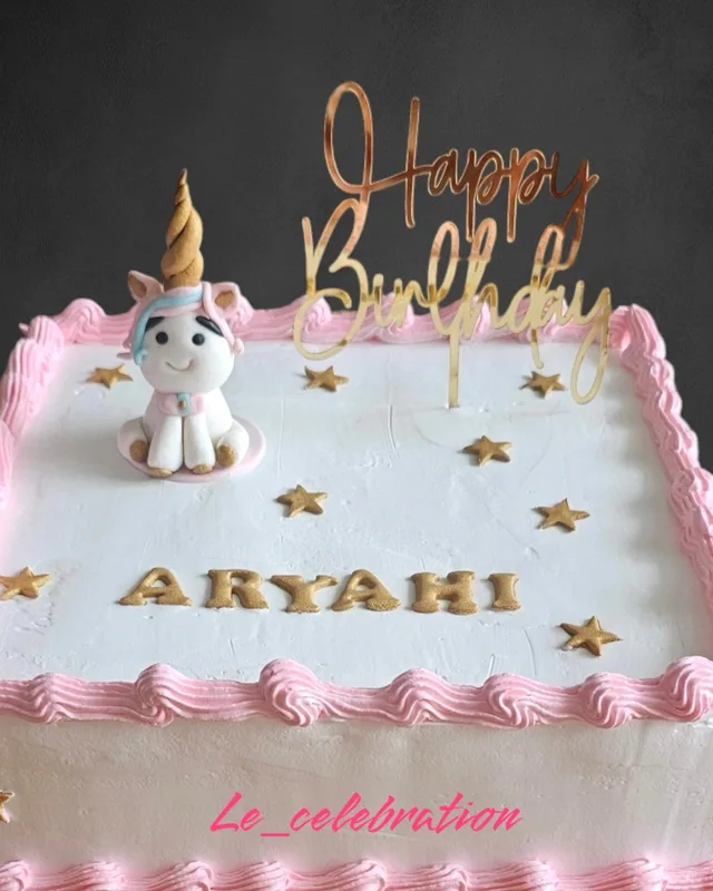 Personalized Unicorn Birthday Cake