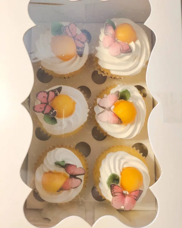 Mango Butterfly Cupcakes
