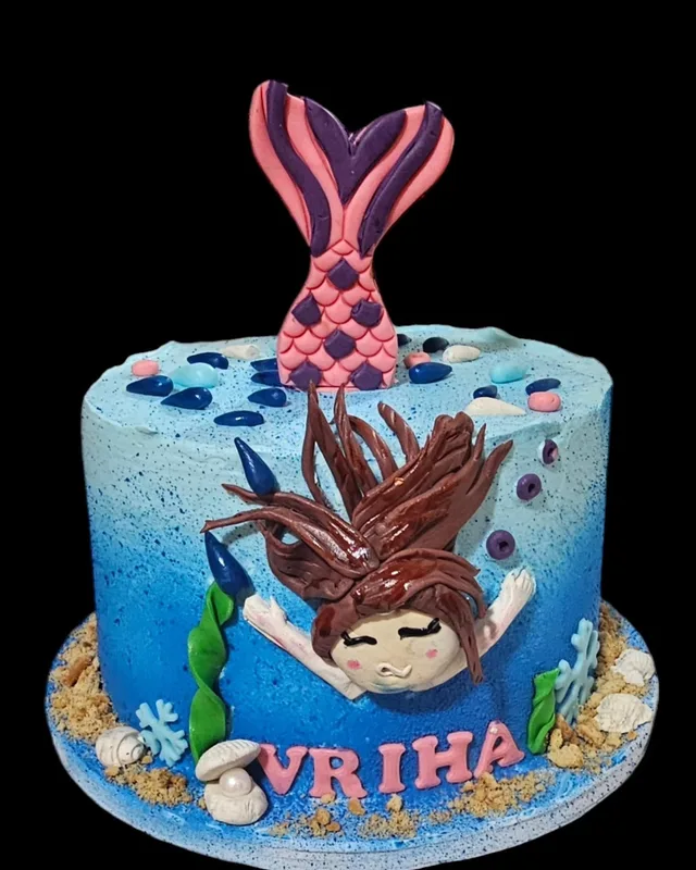 Mermaid Theme Birthday Cake