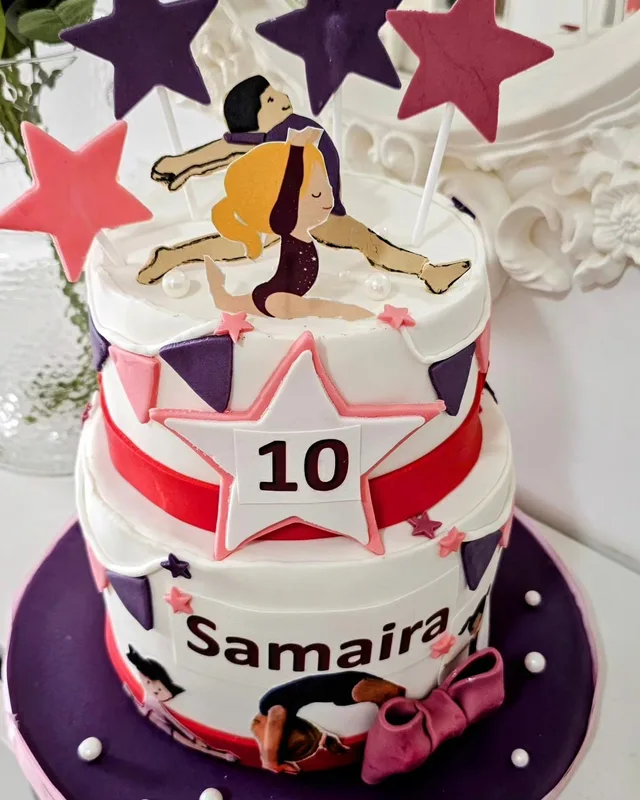 Gymnastics Theme Birthday Cake
