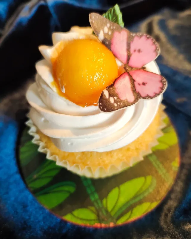 Fresh Mango Butterfly Cupcake