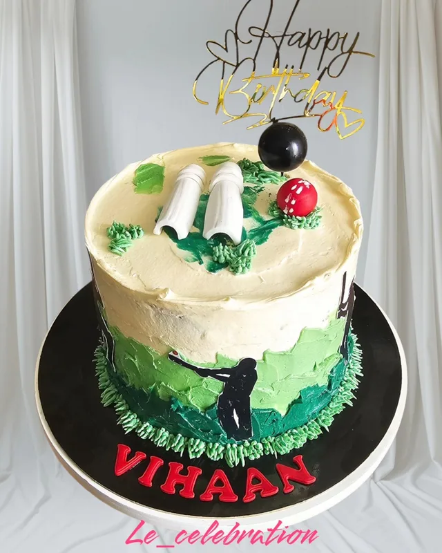 Cricket Champion Theme Cake