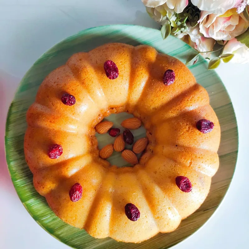 Eggless Almond Tea Cake