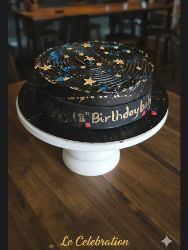 Starry Galaxy Birthday Cake
