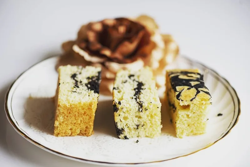 Eggless Marble Tea Cake